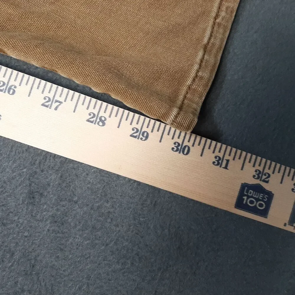 American Eagle Jeans Mens 32x30 Brown Tan Denim AirFlex Preppy Faded Whiskering